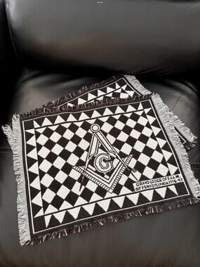 Masonic Lodge Mason Freemason Altar Cloth Mat Placemat Set of 2 Pennsylvania Vtg